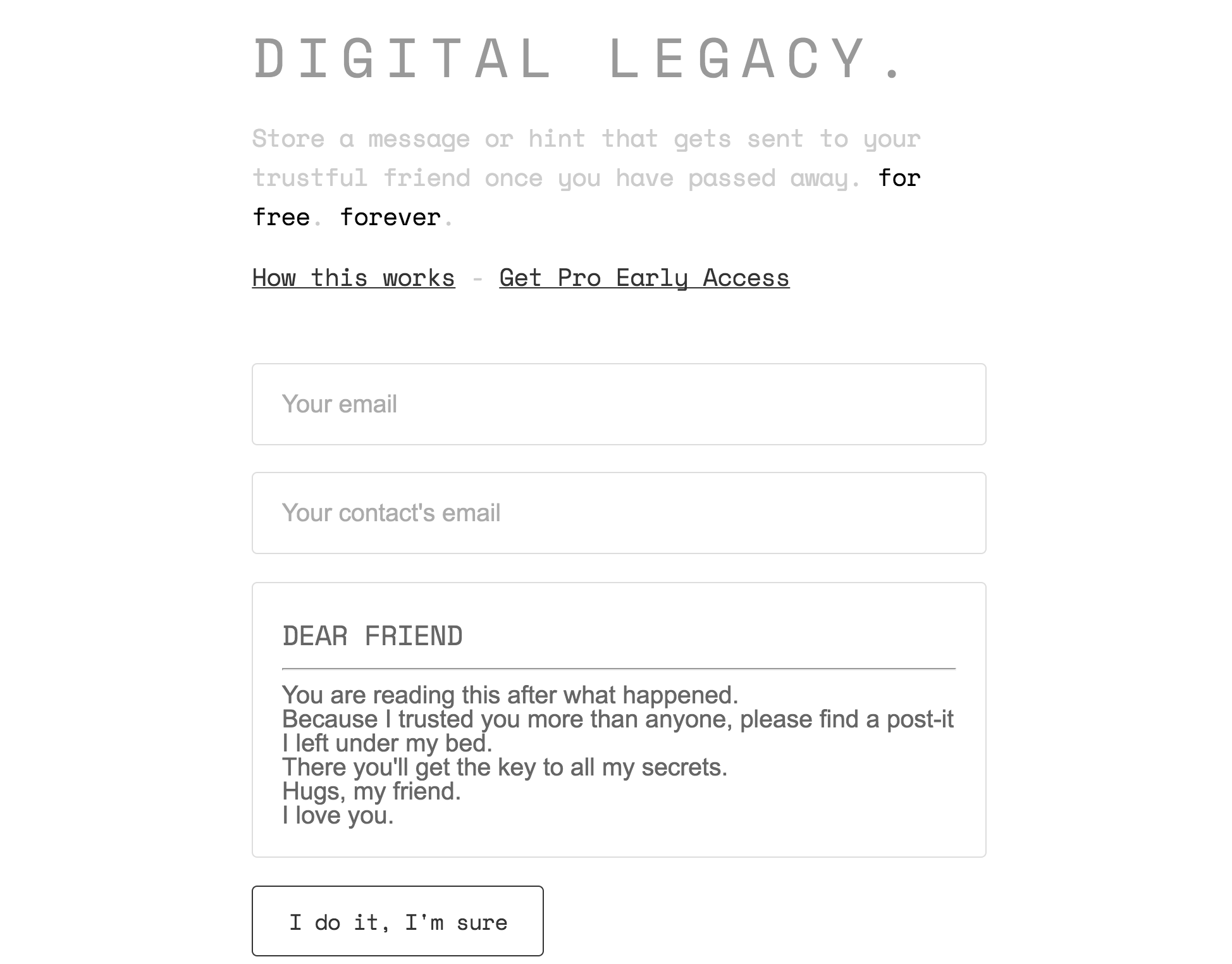 Digital legacy